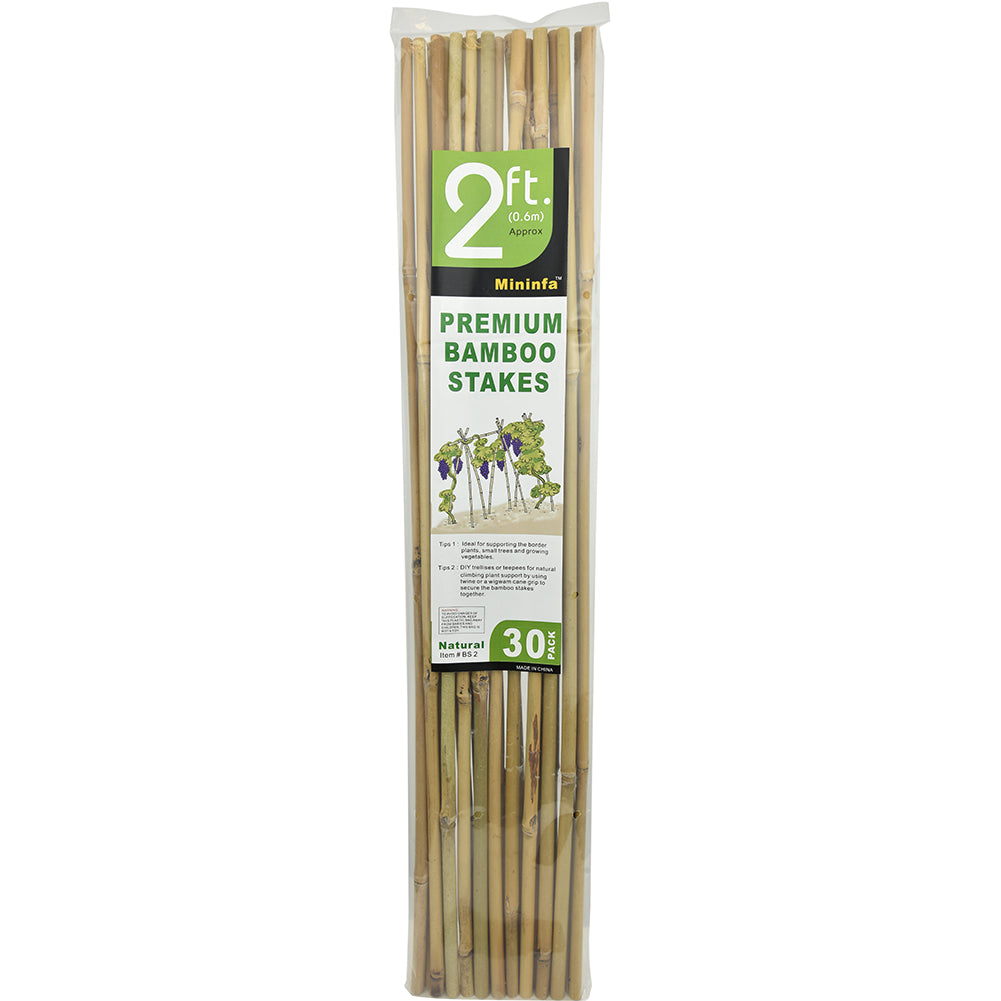 Natural Bamboo Garden Stakes / Canes Large sizes - Grower's Solution