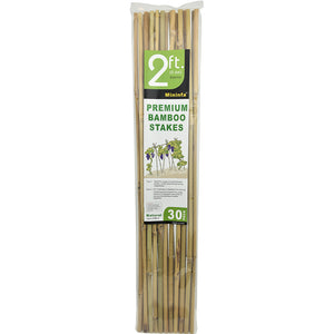 Mininfa Natural Bamboo Stakes 2 FT 30 Pack