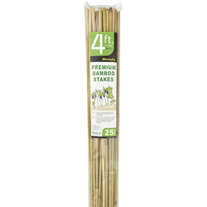 Mininfa Natural Bamboo Stakes 4 FT 25 Pack