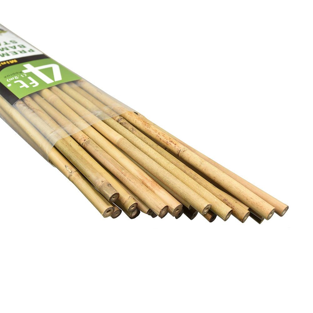 Mininfa Natural Bamboo Stakes 4 FT 25 Pack